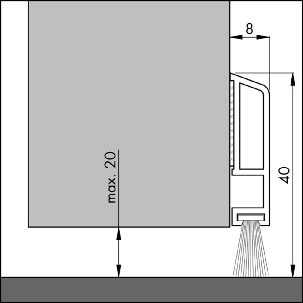 Afbeelding voor Dorpelprofiel PDS B ZK BR nl (DECO EN COMFORT)