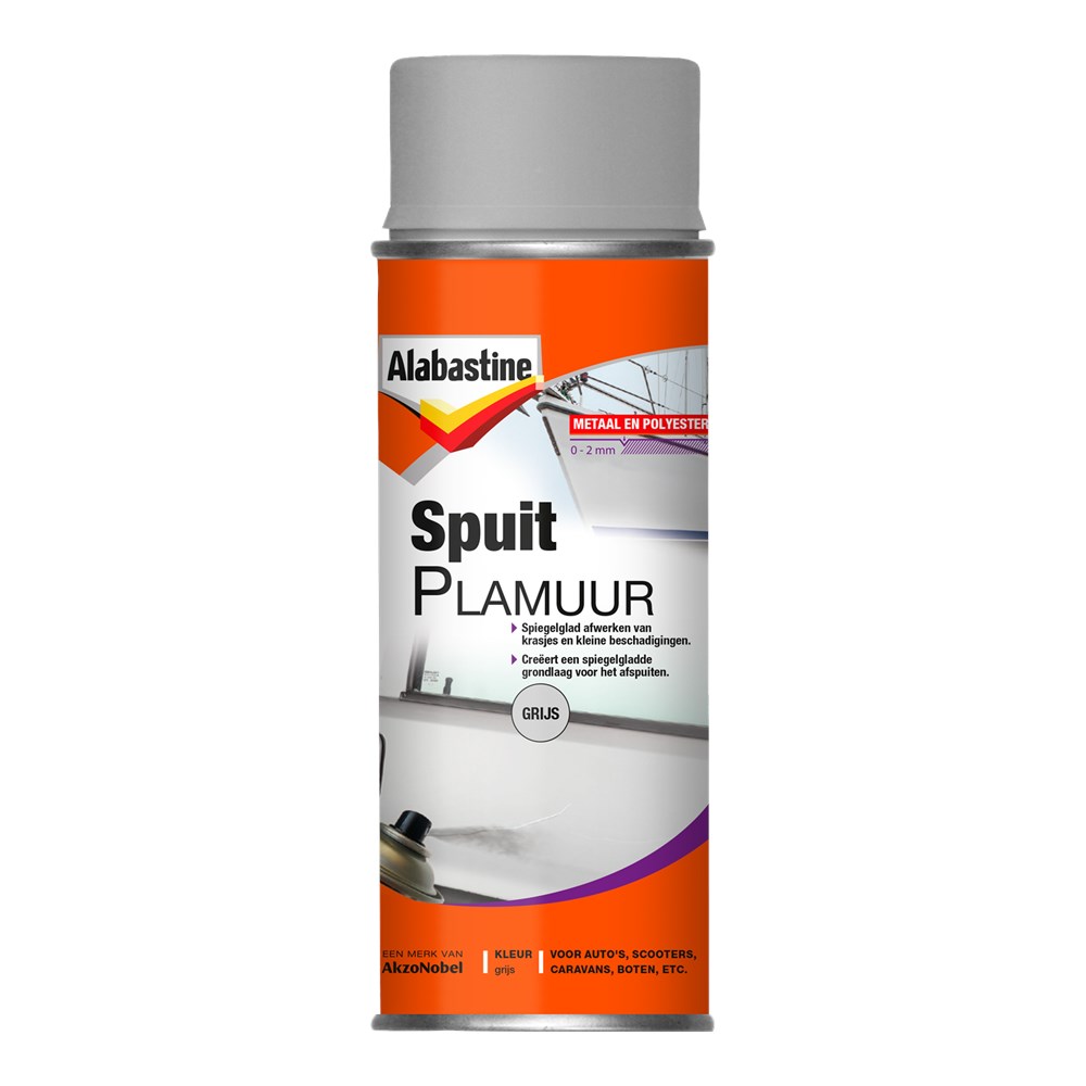 koopjeshoek: Alabastine spuitplamuur grijs 400 milliliter (1)