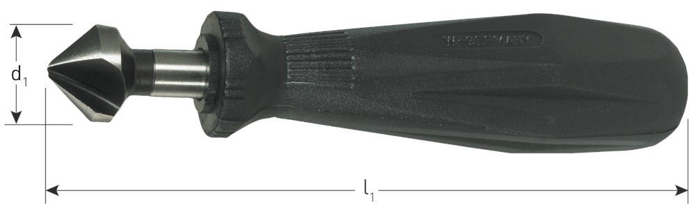 HSS-G VERZINKFREES 90°, DIN 335C, MET HANDVAT, ø12,4 HSS-G VERZINKFREES 90°, DIN 335C, MET HANDVAT, ø12,4