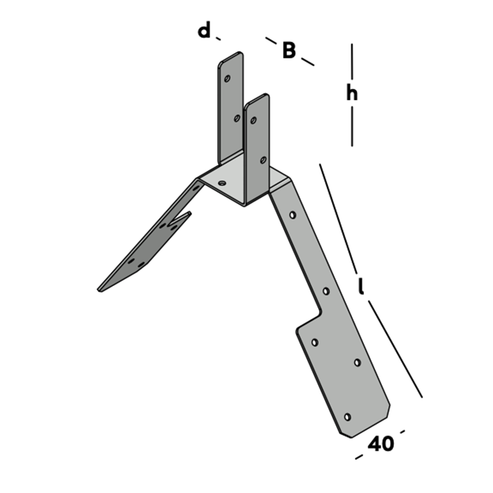 Afbeelding tekening GB ruitersteun sv-2