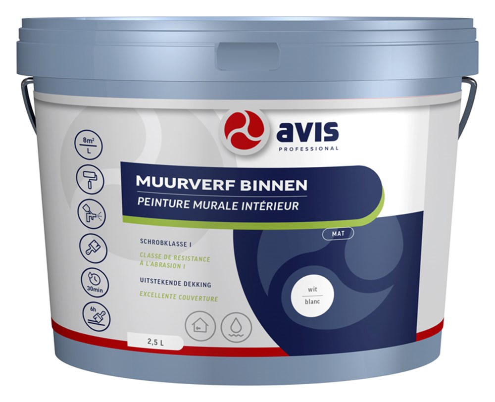 Avis muurverf binnen wit mat (4)