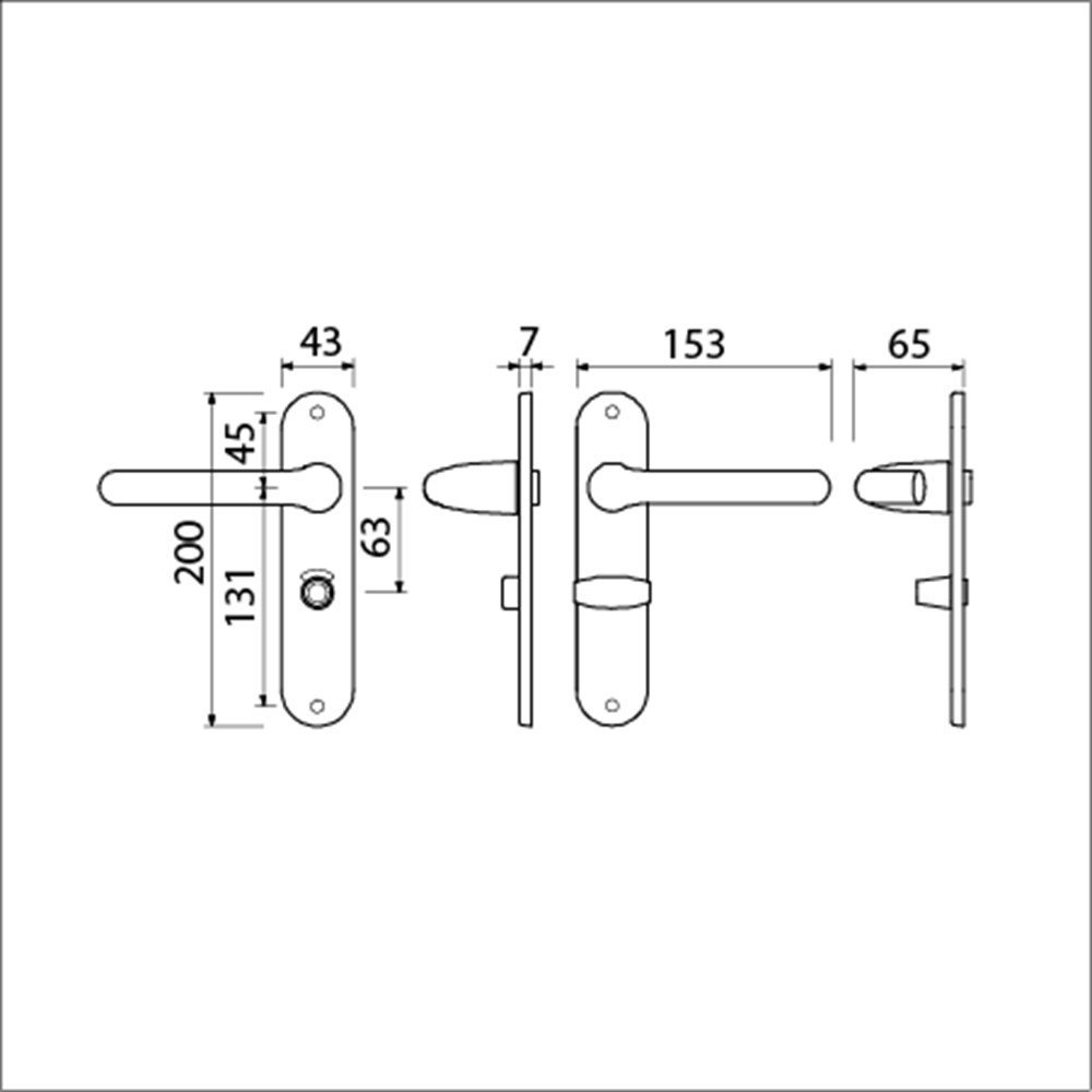 deurkrukgarnituur aluminium f1 ami-3 deurkrukgarnituur aluminium f1 ami-3