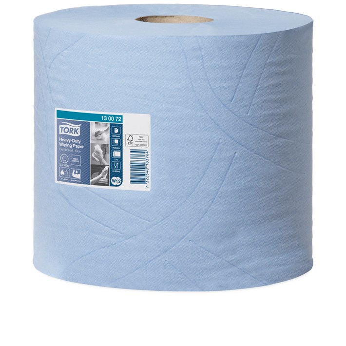 Tork Heavy-Duty Rol Poetspapier 2-laags Blauw W1/W2