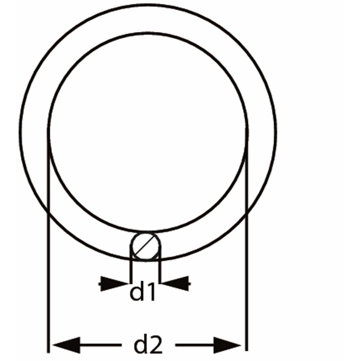 Lijntekening DX gelaste ronde ring