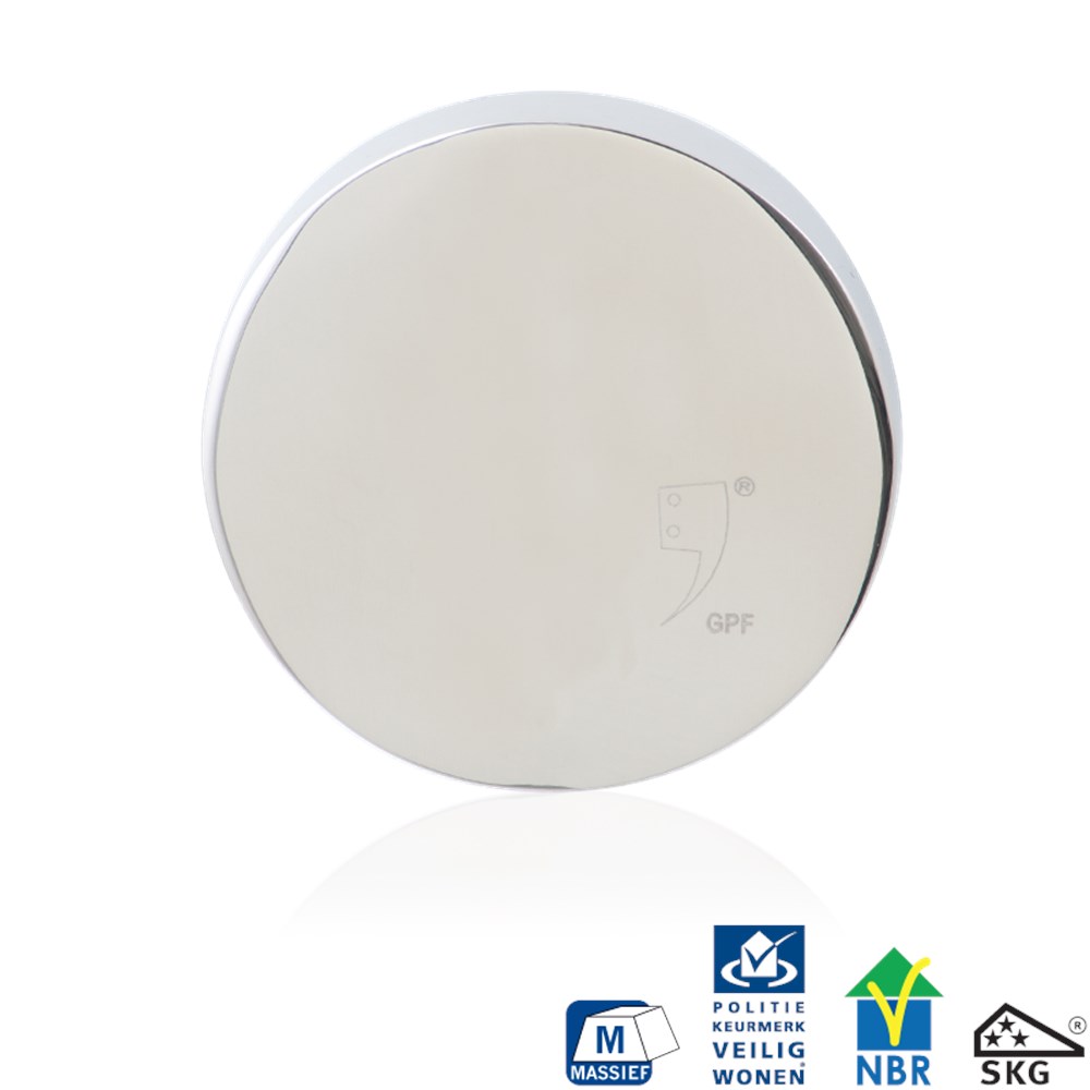 RVS gepolijst, Grijs, RVS, Blind, Ja, 55 mm, 55 mm, stuk, Zakelijk & sportief, Nee, Veiligheidsbuitenrozet inclusief bevestiging voor deurdikte 40mm en 56mm GPF928249199.png