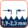 Tandsteek 1,9-2,3mm / TPI 11-13 Tandsteek 1,9-2,3mm / TPI 11-13