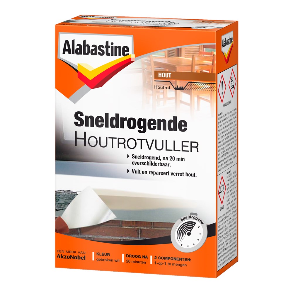 Alabastine sneldrogende houtrotvuller 2-comp. 465 gram (1)
