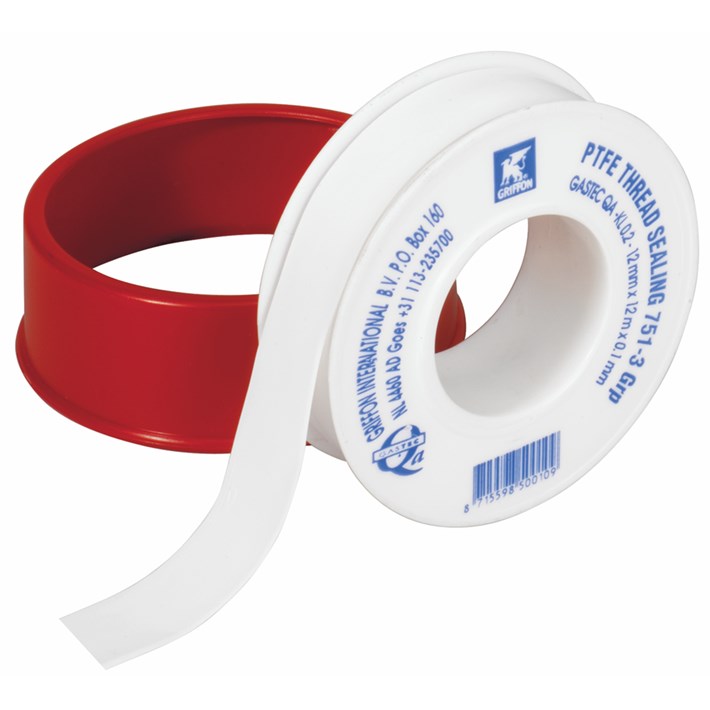 6150018 Griffon PTFE-Tape Gastec Roll 12 m x 12 mm x 0.10 mm