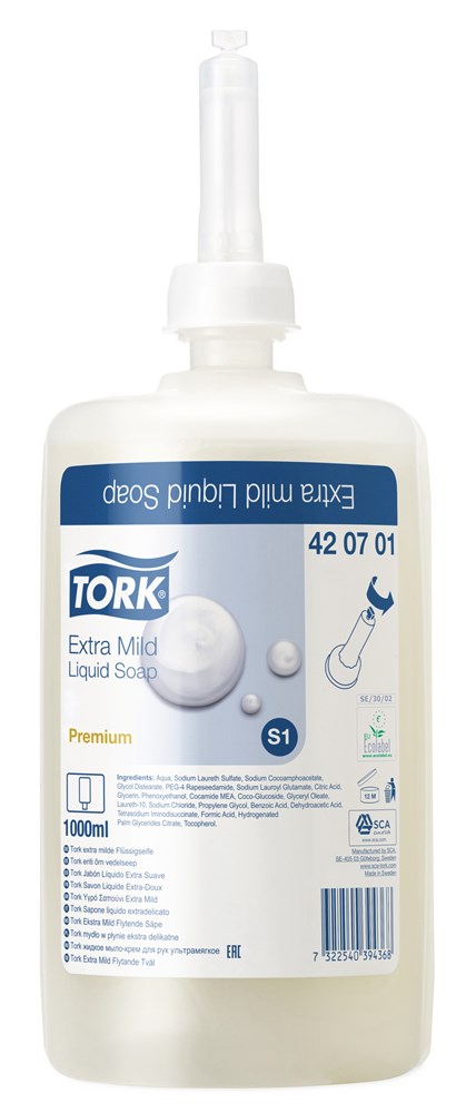 vloeibare zeep extra mild tork-1 vloeibare zeep extra mild tork-1