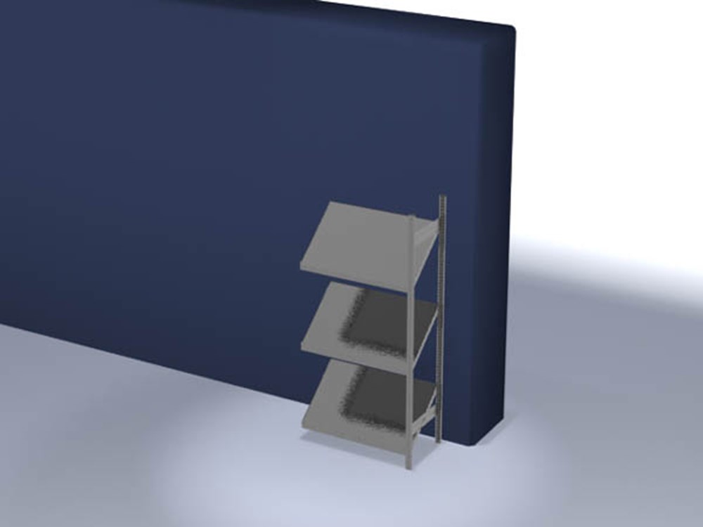 Orion, inhaakstelling, magazijn, staal, 100 kg, 300 kg, 3 stuks, 1000 mm, 500 mm, eenzijdig, verzinkt, verzinkt, legborden, recht, 30.02 kg i0000007753.jpg
