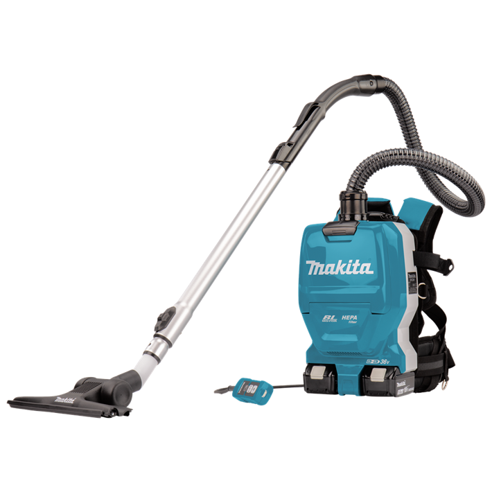 Afbeelding Makita 2x18 v rugstofzuiger voor schoonmaak DVC261TX22