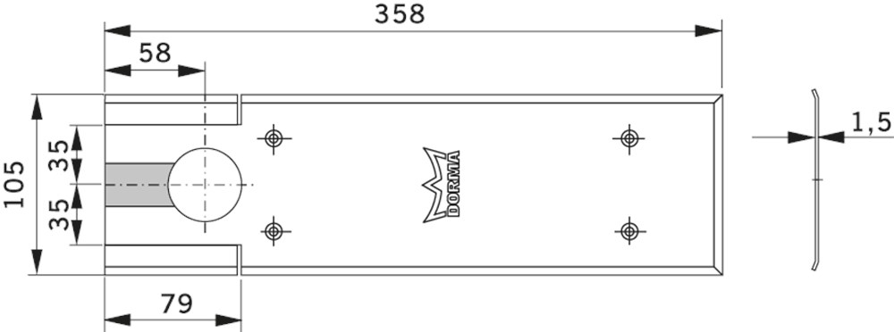 afdekplaat rvs dorma-2 afdekplaat rvs dorma-2