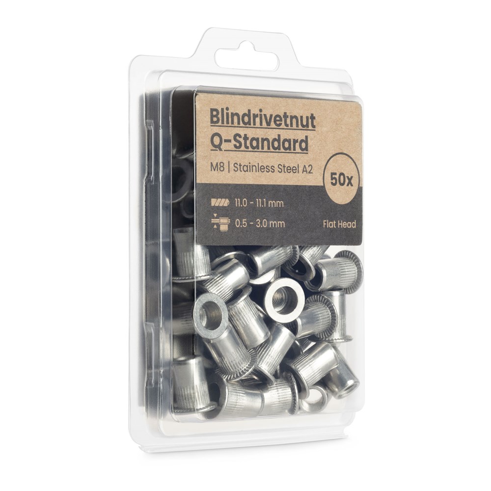 Afbeelding voor Blindklinkmoer open, alu, cilnderkop Q-Standard