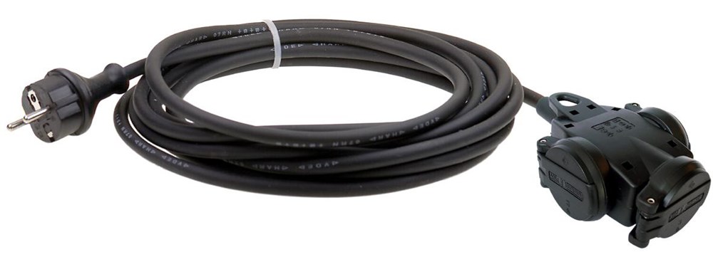 verdeelblok rubber 3-voudig met kabel-1