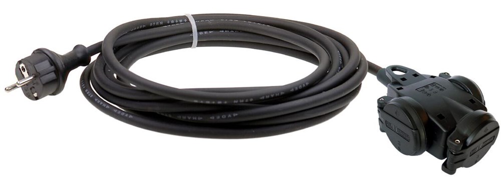 verdeelblok rubber 3-voudig met kabel-1 verdeelblok rubber 3-voudig met kabel-1