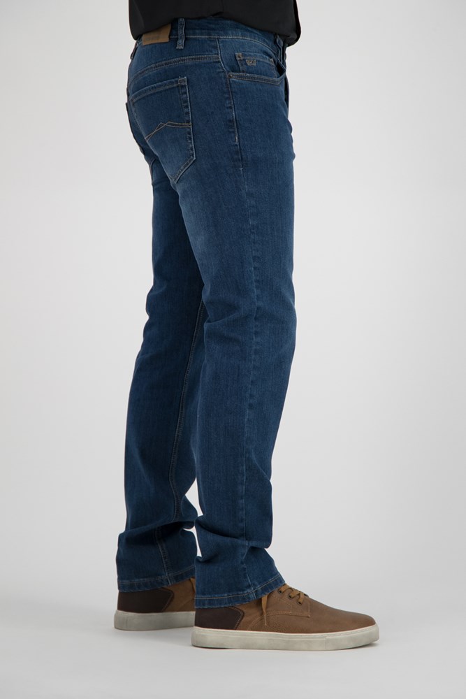 Sta in plaats daarvan op voertuig Kabelbaan 247 Jeans spijkerbroek Palm S04 medium blauw mt W34-L30 Modern fit, sand  blasted stretch denim, 5 zakken en rits | Polvo bv