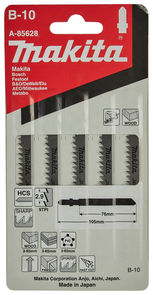 MAKITA DECOUPEERZAAGBLAD HOUT/KUNSTSTOF 76MM A-85628