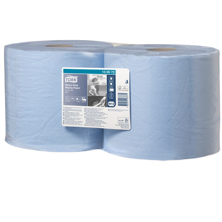 Tork Heavy-Duty Rol Poetspapier 2-laags Blauw W1/W2