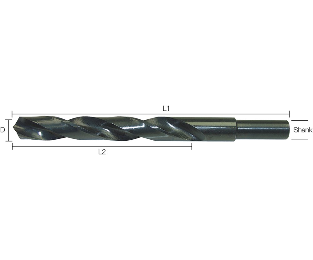 Afbeelding voor Metaalboor DIN338 Rolgewalst afgedraaid 13mm HSS-R