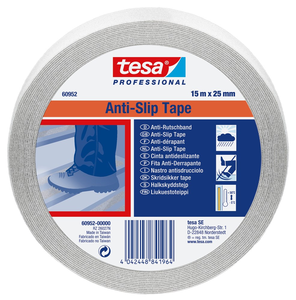 Afbeelding voor Tape antislip transparant 25mmx15m