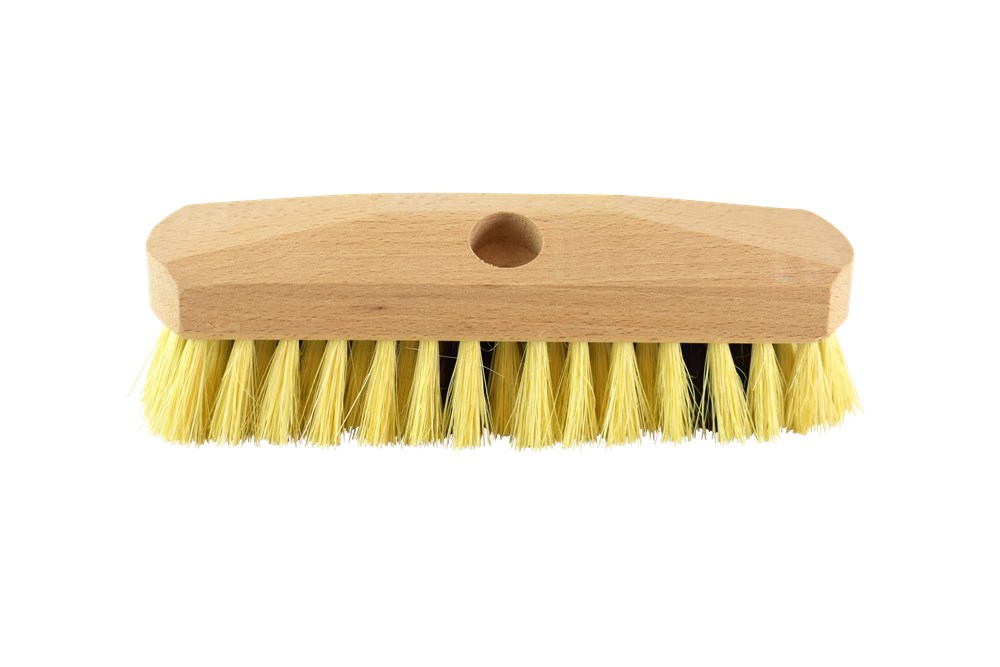 Brosse à récurer en bois - met fiber en anker