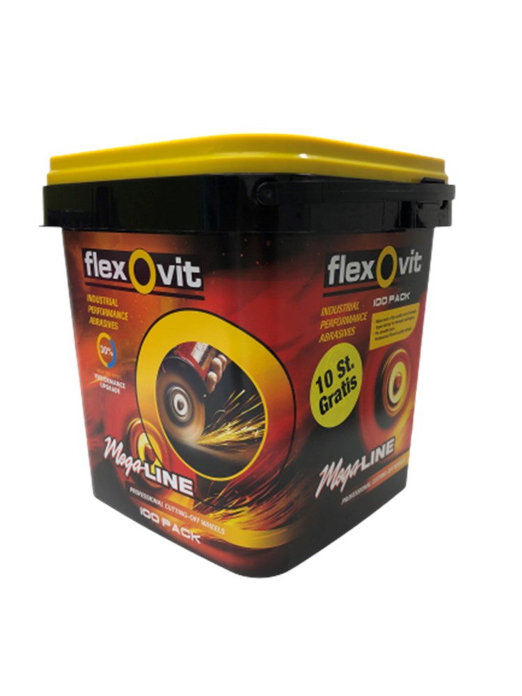125 mm, 1 mm, 22,23 mm, Haakse slijper, Staal, inox, 1 stuk(s) 66252832599-Flexovit MEGA-LINE-CO-STAINLESS STEEL 125x1x22.23-100_10pcs.png