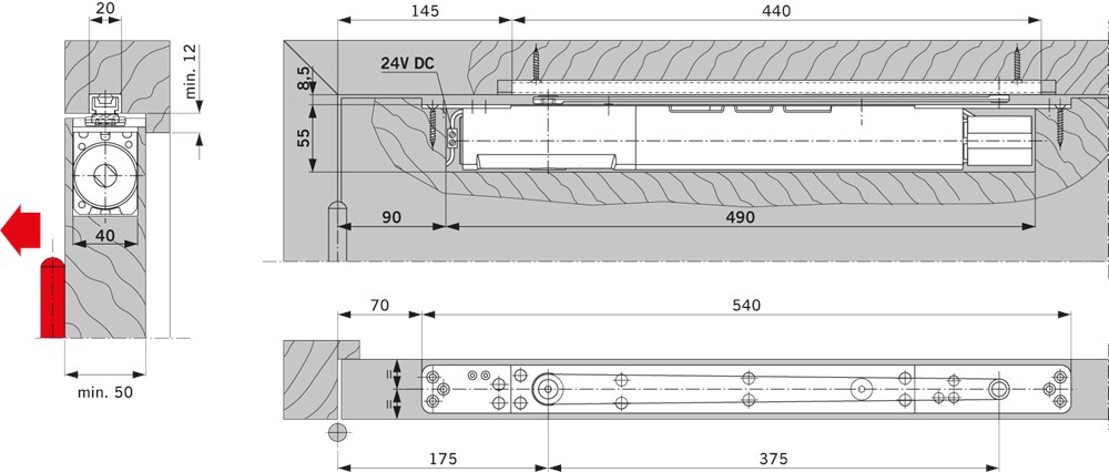deurdranger vrijloop inbouw dorma-2 deurdranger vrijloop inbouw dorma-2