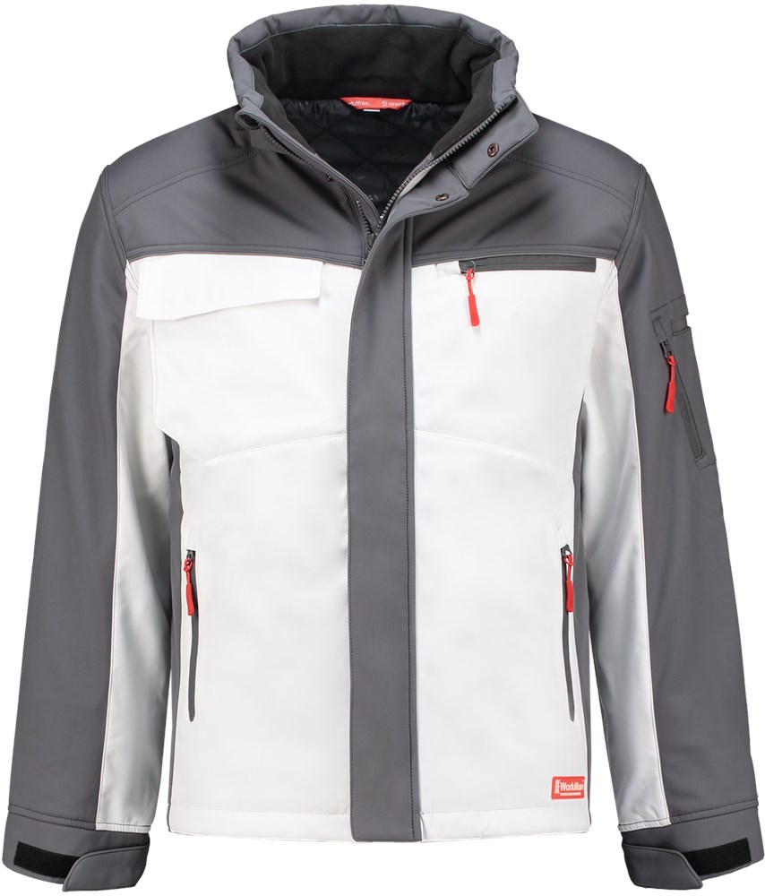 WORKMAN WINTER SOFTSHELL JACK WHITE/GREY /XXL (1)