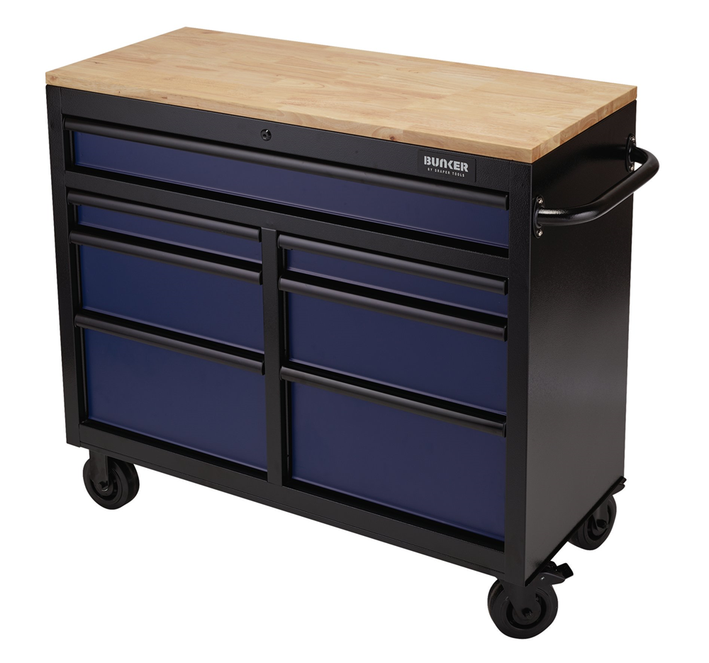 Bunker Workbench Roller Tool Cabinet (7 Drawers 41&quot; Blue)