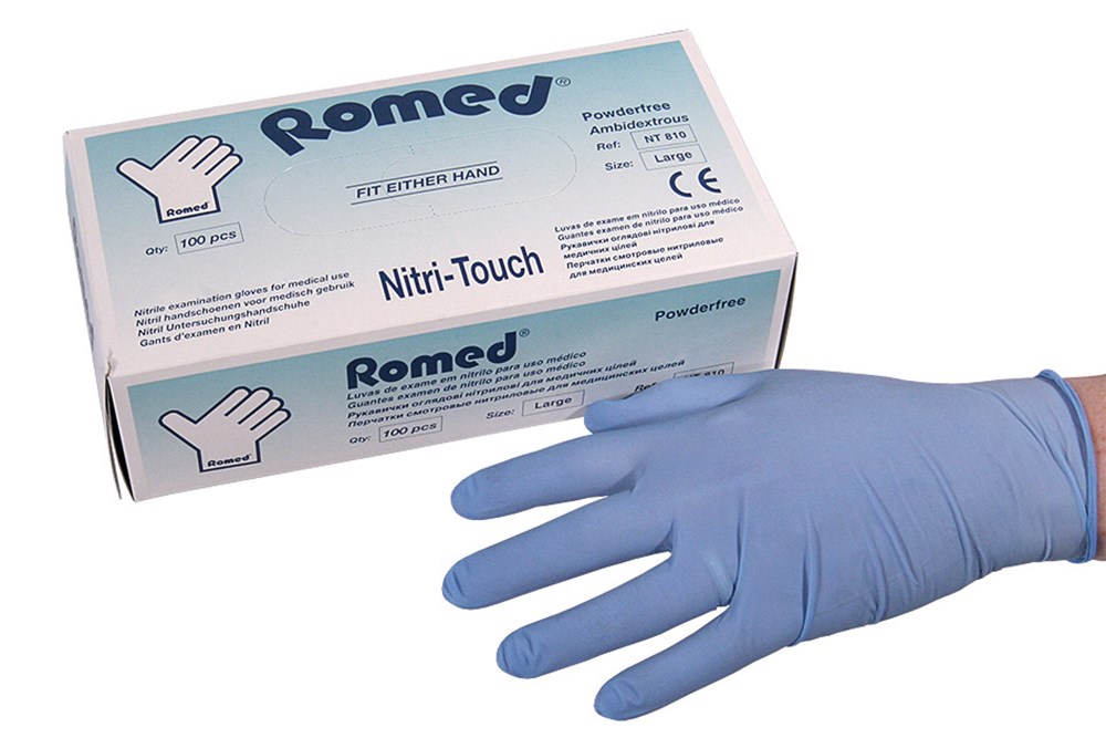 Romed handschoen nitril maat M 100 stuks 2805025 (1)