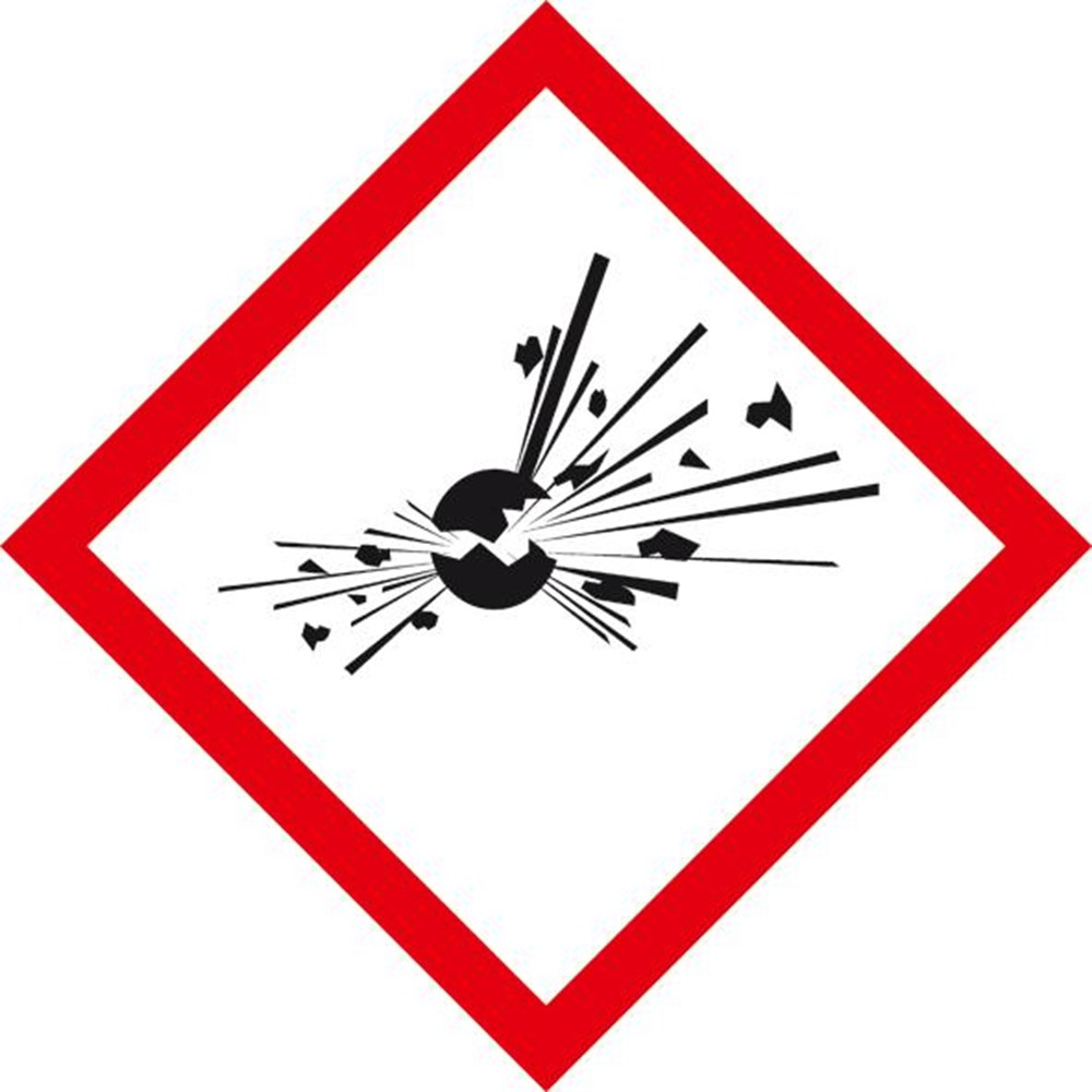 veiligheidsmarkering, waarschuwingsbord, sticker, symbool, explosiegevaarlijk, zelfklevende folie, standaard, 0.01 kg, 15 st i0000019836.jpg