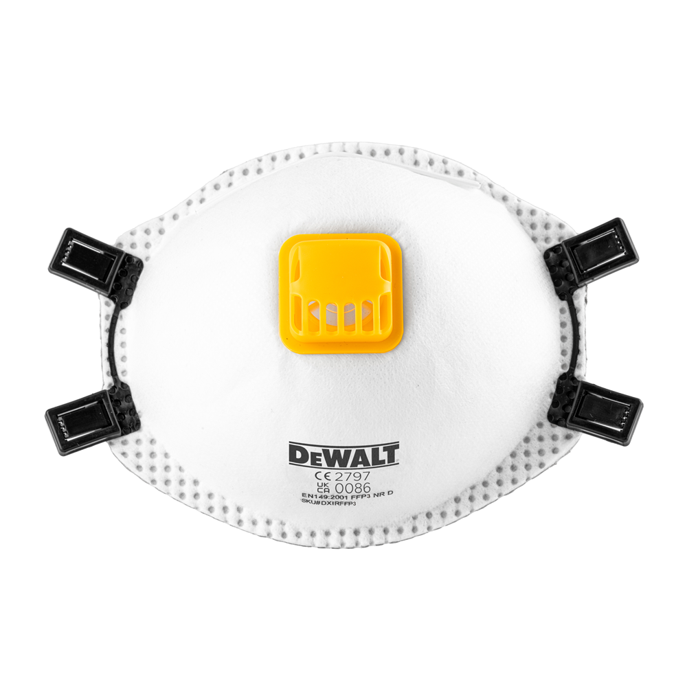 DeWalt FFP3 Respirator with Valve Pk 10