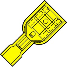 Kabelschoen geisoleerd geel pvc Kabelschoen geisoleerd geel pvc