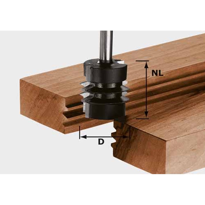 Verlijmfrees HW schacht 8 mm HW S8 D34/NL32