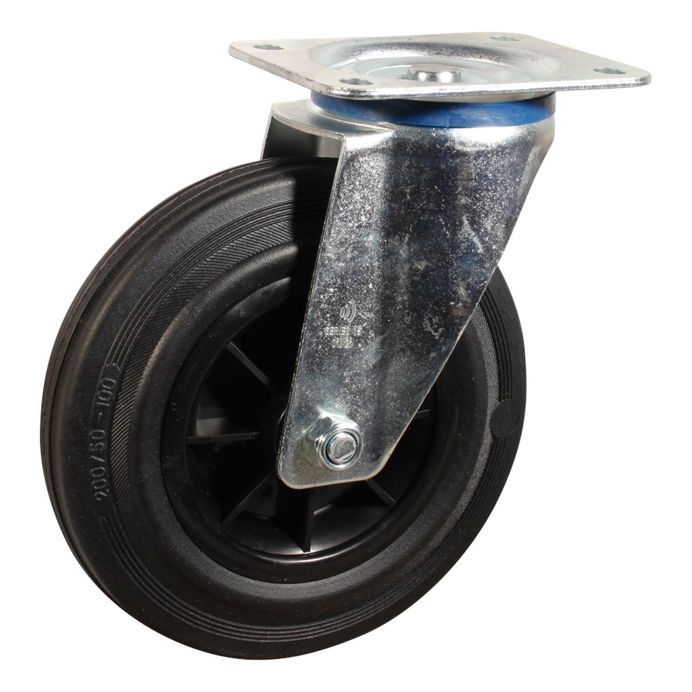 zwenkwiel zwart volrubber-2 zwenkwiel zwart volrubber-2