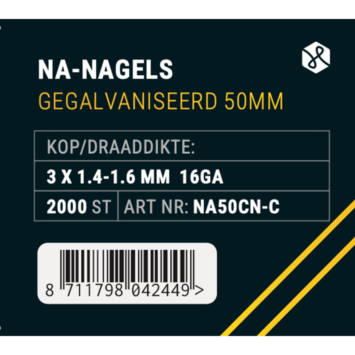 Afbeelding Union nagel NA50 Gegalvaniseerd