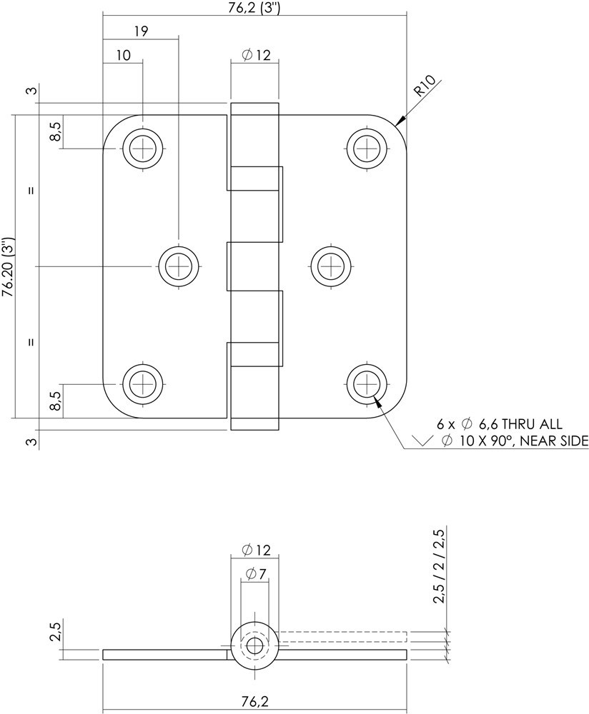 kogellagerscharnier zwart intersteel-2 kogellagerscharnier zwart intersteel-2