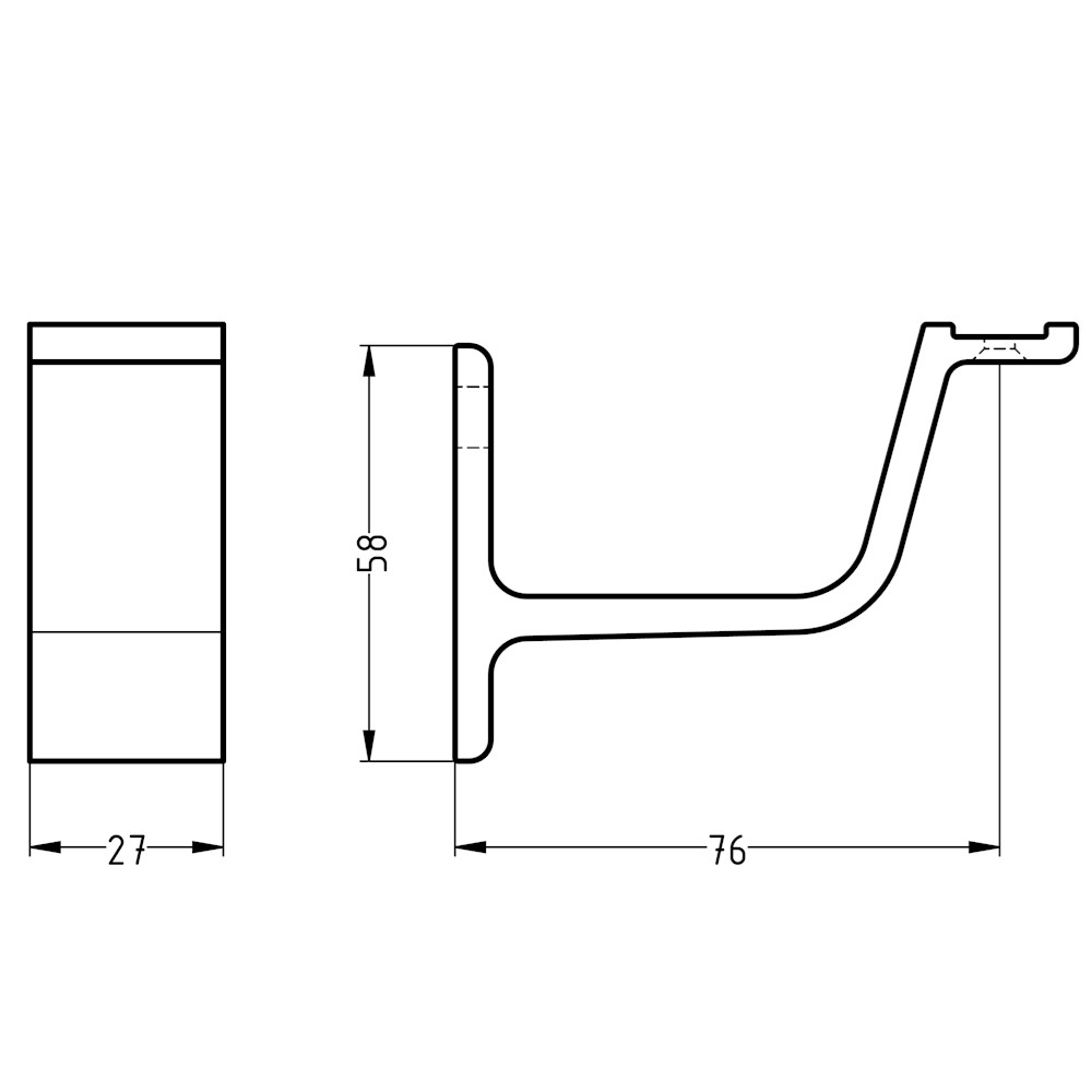 leuninghouder aluminium f1 hermeta-2 leuninghouder aluminium f1 hermeta-2