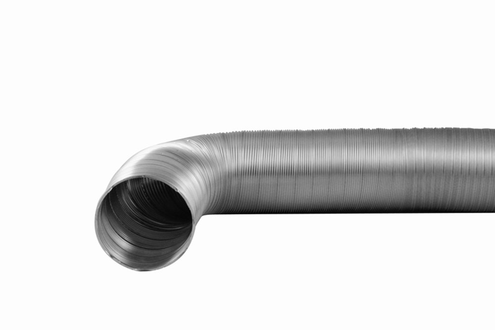 Afbeelding voor Blank aluminium flexibele afvoerslang Semidec