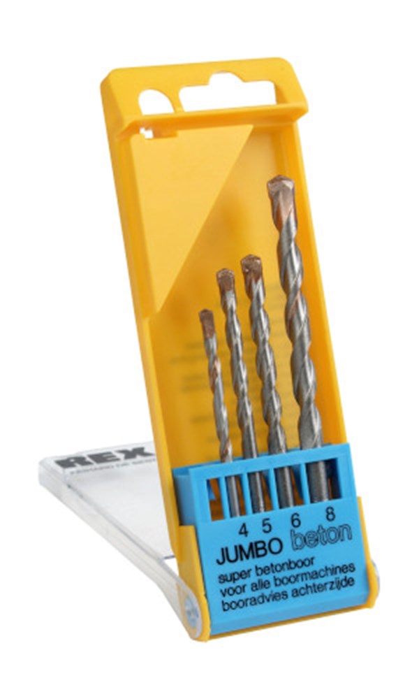 Afbeelding voor Betonboor jumbo 4/5/6/8mm 4dlg