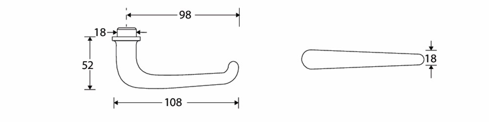 Deurkruk gatdeel, PVD