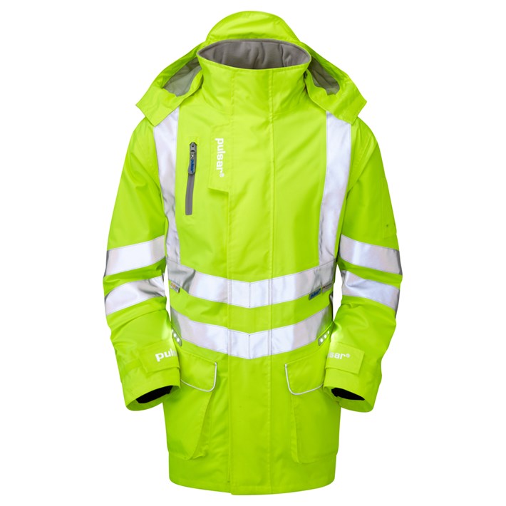 ACT500 Reflecterende Jas Met LED HiViz Geel President Safety