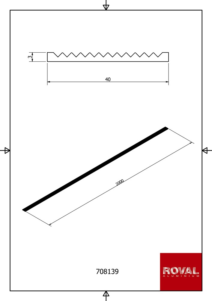 ALU SLIJTSTRIP 40 X 3MM (2 METER)
