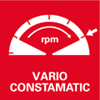 Vario-Constamatic (VC)-volle-golf elektronica: voor het werken met toerentallen aangepast aan het materiaal, die onder belasting constant blijven