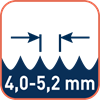 Tandsteek 4,0-5,2mm / TPI 5-6