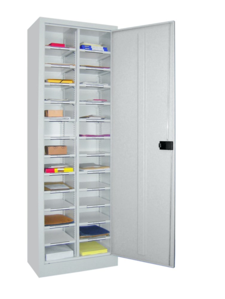 basis, magazijn/werkplaats, vleugeldeur, vakken, 10 kg, 26 stuks, 2x13, lichtgrijs, lichtgrijs, cilinderslot, sokkel, staal, 17 mm, poedercoating, poedercoating, lichtgrijs, poedercoating, ja, draaigreep, 110 °, nee, 55 kg i0000025523.jpg