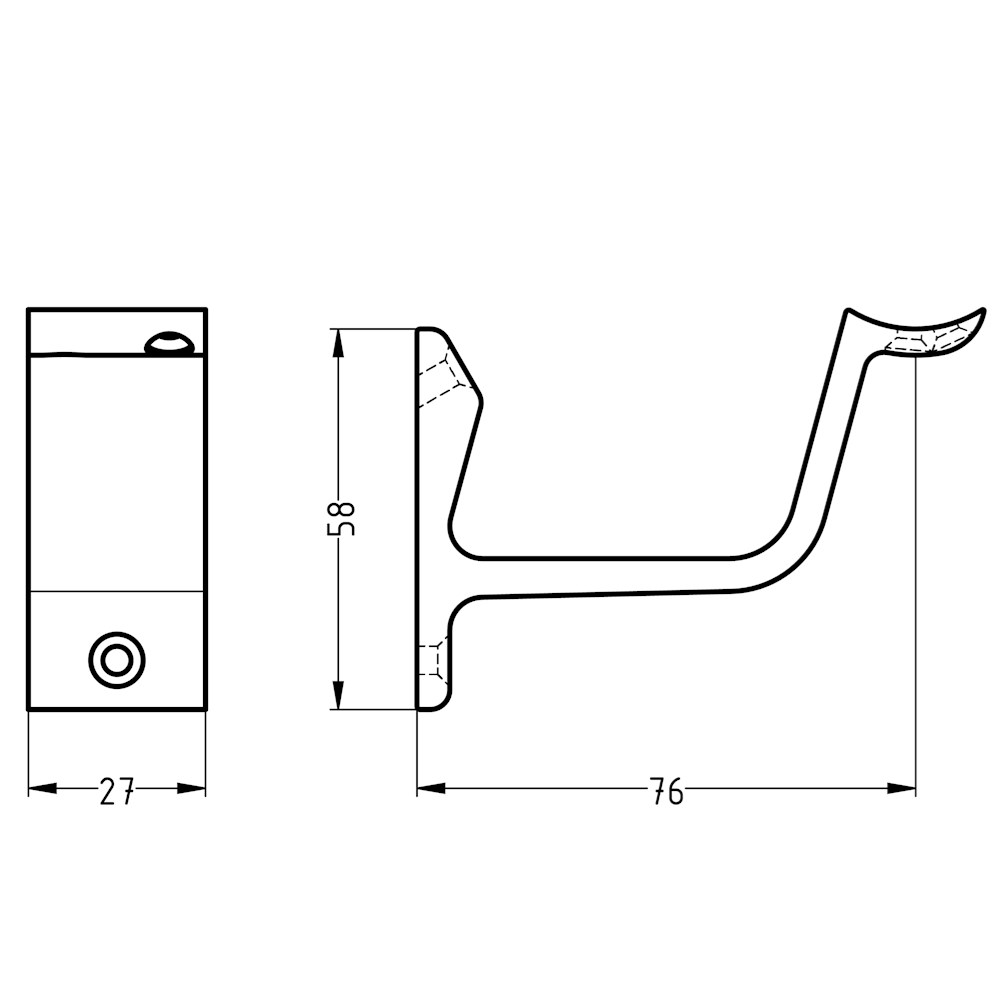 leuninghouder aluminium f1 hermeta-3 leuninghouder aluminium f1 hermeta-3