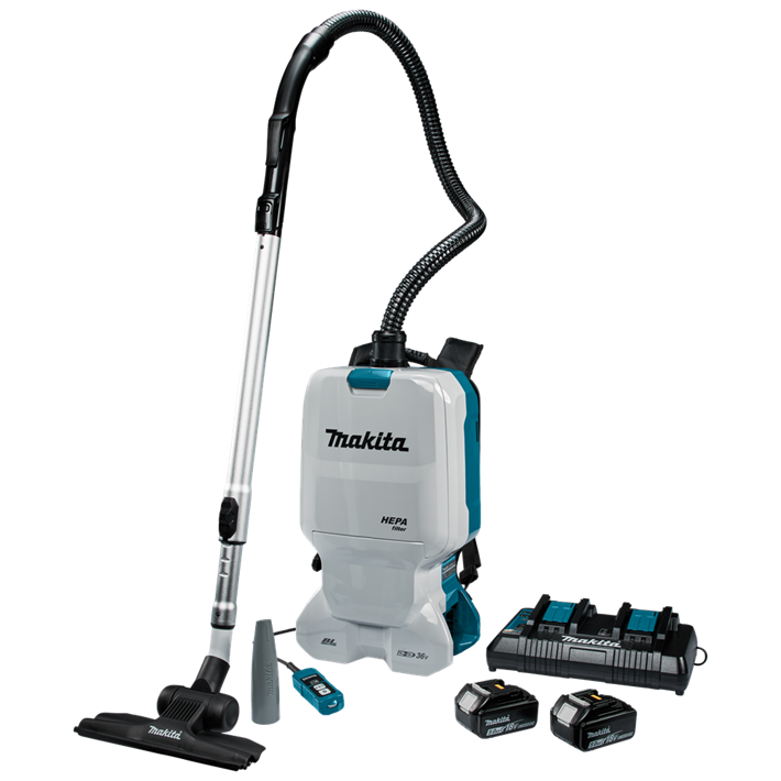 Afbeelding Makita 2x18 v rugstofzuiger voor schoonmaak DVC660PT2