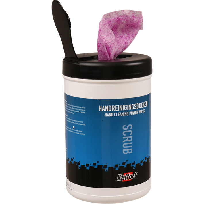 Handreinigingsdoeken met scrub Kelfort