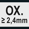 Stoomontlaten ≥ 2,4mm Stoomontlaten ≥ 2,4mm